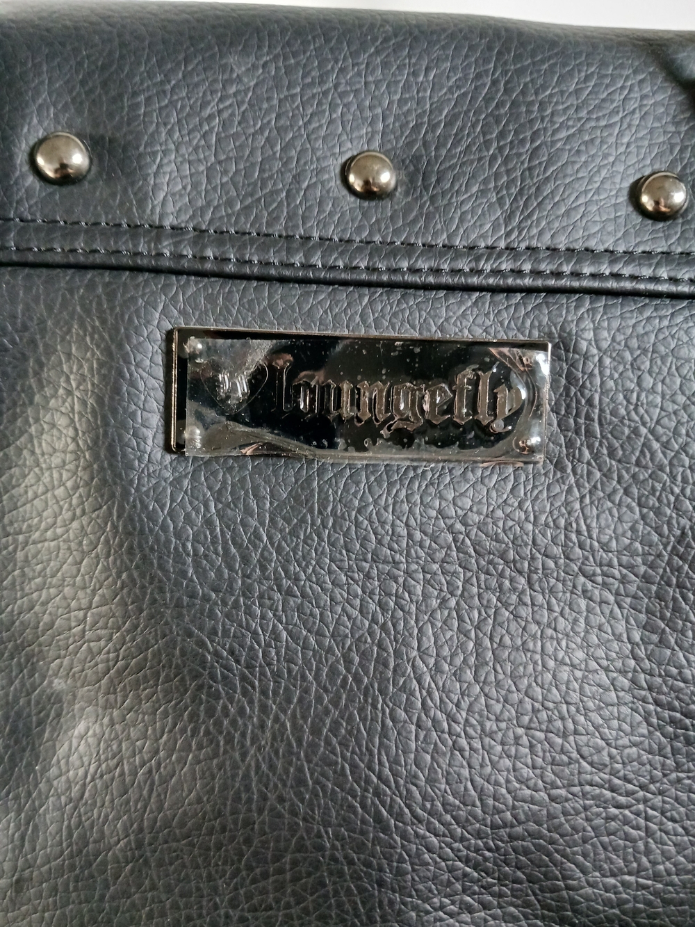Black Embossed Skull Crossbody Bag - Picture 5 of 7